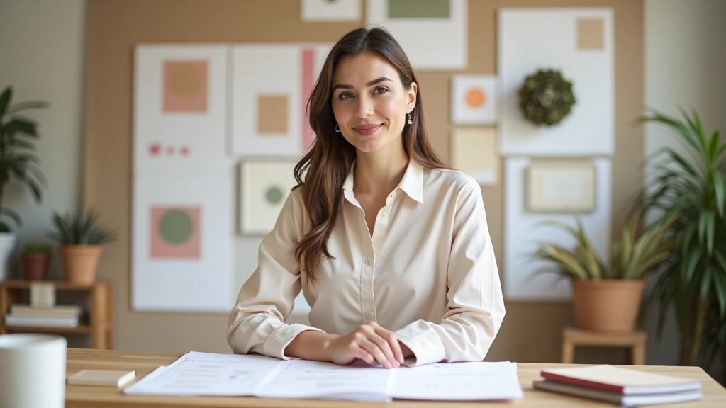 Spazio di lavoro del design con campioni di colore, piani di trasformazione, e materiali di ricerca per progetti economici